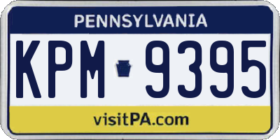 PA license plate KPM9395