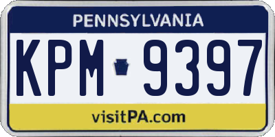 PA license plate KPM9397