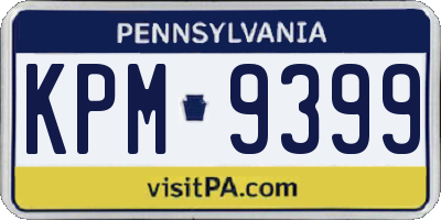 PA license plate KPM9399