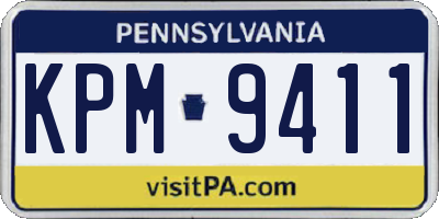 PA license plate KPM9411