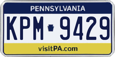 PA license plate KPM9429