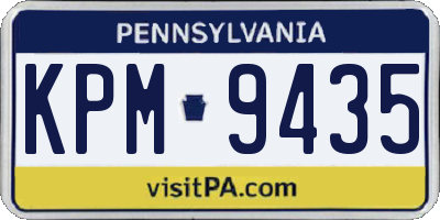 PA license plate KPM9435