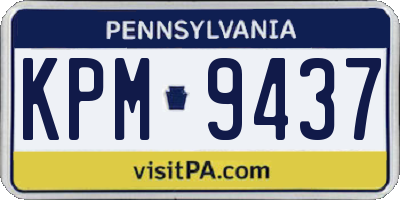 PA license plate KPM9437