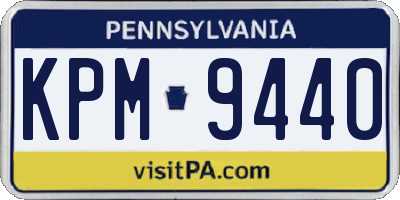 PA license plate KPM9440