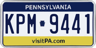 PA license plate KPM9441