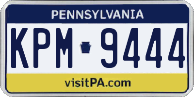 PA license plate KPM9444