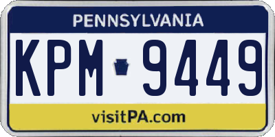 PA license plate KPM9449