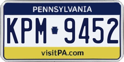 PA license plate KPM9452