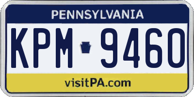 PA license plate KPM9460