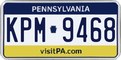 PA license plate KPM9468
