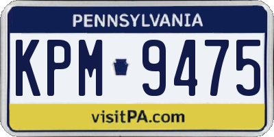 PA license plate KPM9475