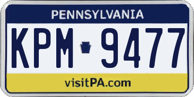 PA license plate KPM9477