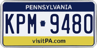 PA license plate KPM9480