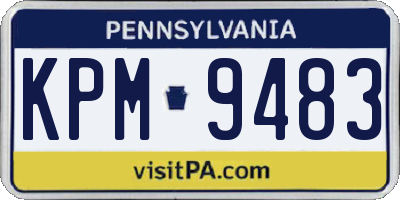 PA license plate KPM9483