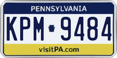 PA license plate KPM9484