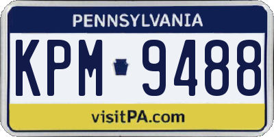 PA license plate KPM9488
