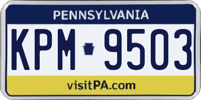 PA license plate KPM9503