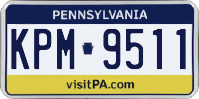 PA license plate KPM9511