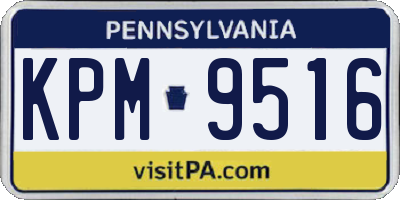 PA license plate KPM9516
