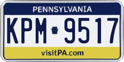 PA license plate KPM9517