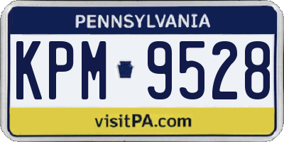PA license plate KPM9528