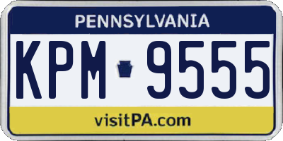 PA license plate KPM9555