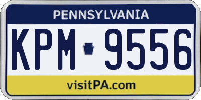 PA license plate KPM9556