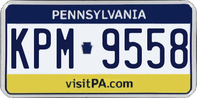 PA license plate KPM9558