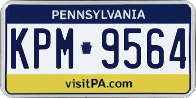 PA license plate KPM9564