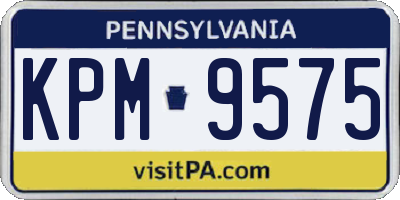 PA license plate KPM9575