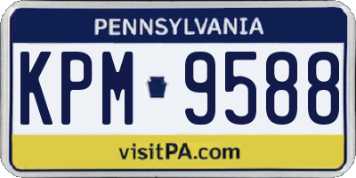 PA license plate KPM9588