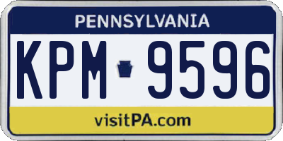 PA license plate KPM9596