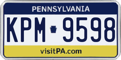 PA license plate KPM9598