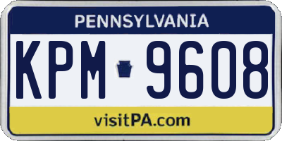 PA license plate KPM9608
