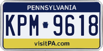 PA license plate KPM9618