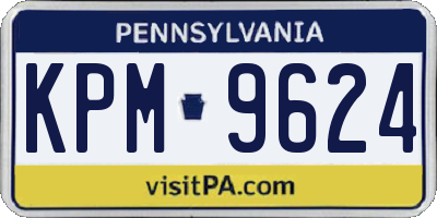 PA license plate KPM9624