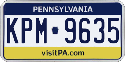 PA license plate KPM9635