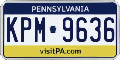 PA license plate KPM9636