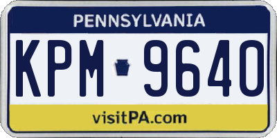 PA license plate KPM9640