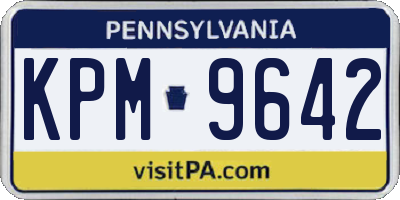 PA license plate KPM9642