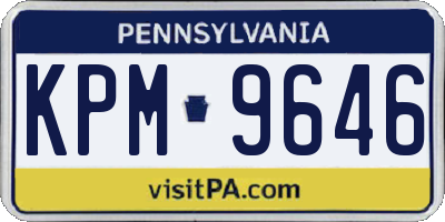 PA license plate KPM9646