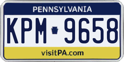 PA license plate KPM9658