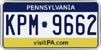 PA license plate KPM9662