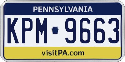 PA license plate KPM9663