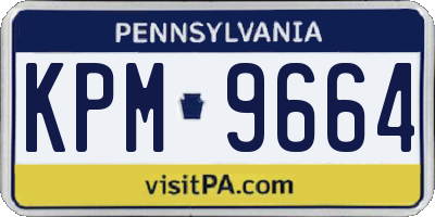 PA license plate KPM9664