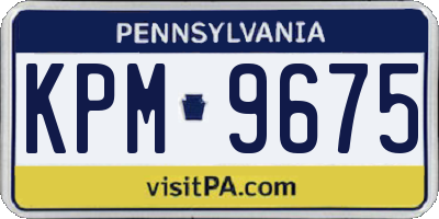 PA license plate KPM9675