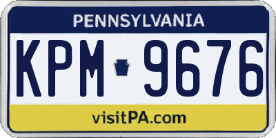 PA license plate KPM9676