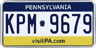 PA license plate KPM9679