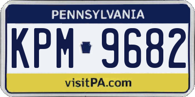 PA license plate KPM9682
