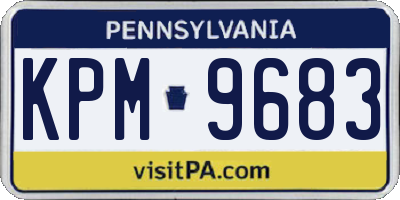 PA license plate KPM9683